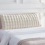 650 GSM Bubble Faux Fur Body Pillow, 20" x 54", Medium Support, 100% Polyester