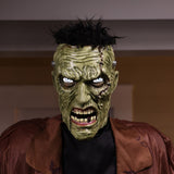 7.5 Ft Animated Monster Halloween Animatronic Prop with LCD Eyes, Sound & Motion Activation