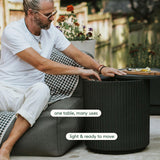 Veradek Capri Cooler Side Table – Outdoor Patio Cooler Table with Swivel Lid