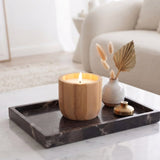 LumiPur Signature Naturals Acacia Wood Flameless LED Candles, Set of 3, Remote