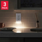 SnapPower Duplex GuideLight 2 LED Outlet Cover, 3-pack