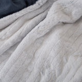 50" × 60" Berkshire Life Heated Faux Fur Throw – 4 Heat Settings, Reversible