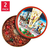 Collin Street Bakery Medium Fruitcake, 2-pk Pecan Holiday Christmas Cake in Tins