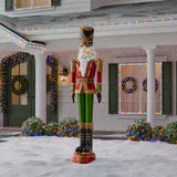 8 FT Giant-Sized LED Vintage Nutcracker with 11 Holiday Tunes and Timer