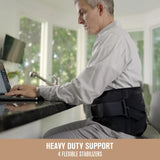 Copper Fit Pro Back Support Belt with Adjustable Straps & 4 Stabilizer Rods