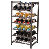 Neatfreak 24-Bottle Stackable Metal Wine Rack, Modular Kitchen Storage Shelf