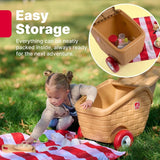 Step2 My First Picnic Basket Playset with 29-pc Play Food Set & Picnic Blanket