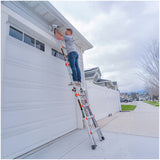 Little Giant MegaLite M18 Multi-Position Telescoping Ladder with Wall-Mount Ladder Rack, Type IA 300 lb Rated