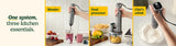 Cuisinart Precision Prep 3-in-1 Immersion Blender System with Processor & Whisk