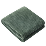 Monte & Jardin Jacquard Velvet Throw, 60" × 70", Braided Pattern 500 GSM Blanket