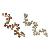 CG Hunter 6-Foot Pre-Lit Ornament Garland with 36 Warm White LED Lights