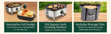 Cuisinart Venture Portable Stainless Steel Gas Grill with Storage Tote CGG-7501