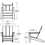 POLYWOOD Long Beach Modern Adirondack Chair – Patio Chair with Genuine POLYWOOD Lumber