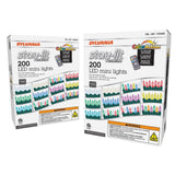 Sylvania Stay Lit Platinum 200 LED Mini Lights with Remote, Fast 24hr Shipping