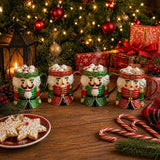 4-Pc Fitz & Floyd Nutcracker Christmas Mugs, 14 oz Ceramic Holiday Coffee Cups