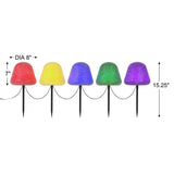 Mr. Christmas 8" Sugared Gumdrop LED Pathway Lights with Timer, Set of 5