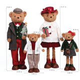Member’s Mark 4-Piece Plush Holiday Bear Family Set with Adjustable Heights