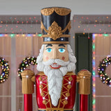 8 FT Giant-Sized LED Vintage Nutcracker with 11 Holiday Tunes and Timer