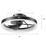 DREO 20" Smart LED Fandelier, RGBIC Color-Changing Ceiling Fan Light 4400 Lumens