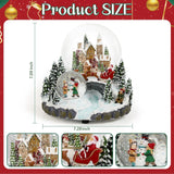 Christmas Music Snow Globe – Christmas Village Scene, Nativity, Holy Angel