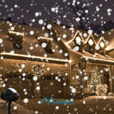 Christmas Snowflake LED Moving Snowfall Rainbow Projector Light