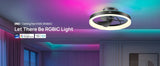 DREO 20" Smart LED Fandelier, RGBIC Color-Changing Ceiling Fan Light 4400 Lumens