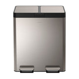 Kohler 82L Stainless Steel Dual Step Trash Can - 2 Pedals Quiet Close Bifold Lid