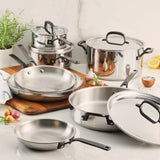 11-Piece KitchenAid 5-Ply Clad Stainless Steel Cookware Set – Induction Compatible