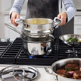 All-Clad D3 Stainless Steel Cookware Set, 13-Piece, Tri-Ply 18/10 Stainless Steel