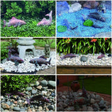 Set of 3 CLYB Metal Koi Fish Garden Statue Set with Antique Copper Verdigris Finish