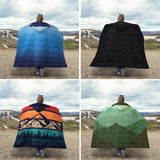 Below Zero Wearable Blanket Hoodie Waterproof Outdoor Camping Reversible 72x54
