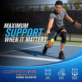 Copper Fit Pro Air Knee Compression Sleeves, Breathable Lightweight Design, 2-pc