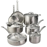 Tramontina 12 Pc Tri-Ply Stainless Steel Cookware Set Induction Oven Safe 500°F