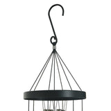 Stylecraft Double Wind Chime, 46.4" Hanging Aluminum Chimes, Black & Silver