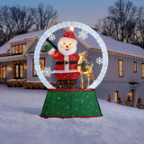 80" Giant Pre-Lit Animated Santa Snow Globe with 380 LED Lights