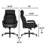 Barcalounger Merced Executive Office Chair, Ergonomic Leather Lumbar Support Desk