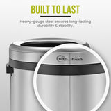 Simpli-Magic 80L 21 Gal Stainless Steel Trash Can, Open Top Commercial Waste Bin
