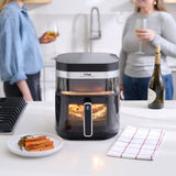 T-fal Dual Window Infrared Air Fryer, 7.3-Quart, Dual Heating No Pre-Heating