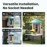 Birdfy AI Smart Bird Feeder with 1080p Camera, Solar Panel & Bird Recognition