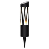 KODA 4-pack Sunburst Solar Bollard Light - Metal Frame 12 lm Solar Pathway Light