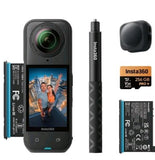 Insta360 X5 8K 360 Action Camera Bundle – 8K Video, Waterproof, 5.7K HDR, w/ 256GB Card &amp; Selfie Stick