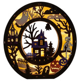 BOO Wooden Light Up Letters Set of 3 Halloween LED Tabletop Décor with Timer