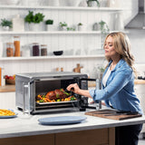 Gourmia XL Digital Countertop Oven w/ Air Fry, Temperature Probe, Stainless