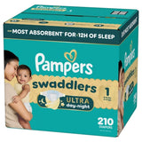 Pampers Swaddlers Ultra Diapers, Sizes 1 - 7, 210 Diapers - 100 Diapers