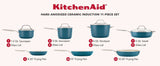 KitchenAid 11-Piece Ceramic Nonstick Pots and Pans Set Hard Anodized Induction