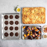 Nordic Ware Naturals 3-Piece Baking Sheet Set – Aluminum Half Sheet, Jelly Roll & Quarter Sheet Pans