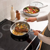 T-fal Tri-Ply Stainless Steel Cookware Set, 12-Piece, Induction Compatible