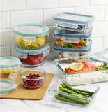 Snapware Pyrex 18-Piece Glass Food Storage Set – 9 Glass Containers with Airtight Locking Lids