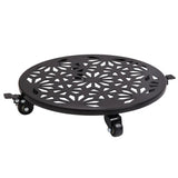 Mullaly 15" Steel Plant Caddy, Heavy-Duty Ball-Bearing Casters, 2-pack