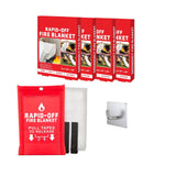 RAPID-OFF Fire Blanket 4-Pack